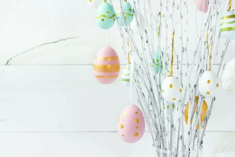 Easter tree. Easter composition 스톡 사진
