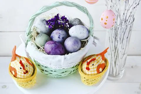 Easter tree. Easter composition with space for text. Stock Photos