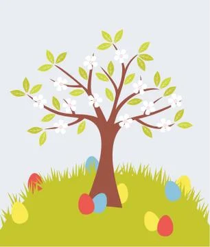 Easter tree Stock Illustration