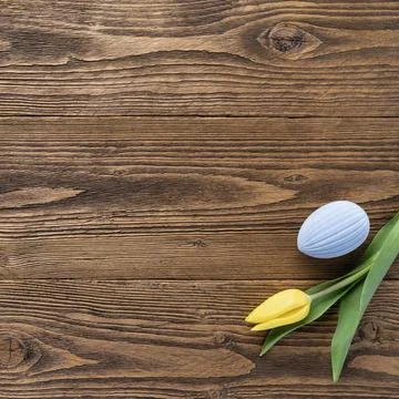 Easter tulips and eggs Foto stock