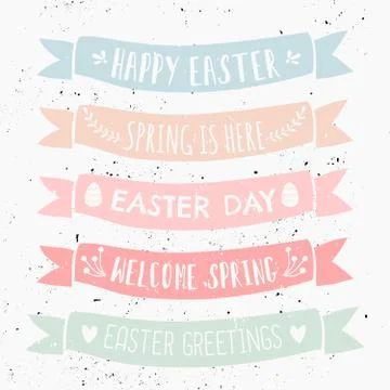 Easter Typographic Design Banners Stock-Illustration