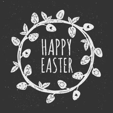 Easter Typographic Greeting Card Template Stock-Illustration
