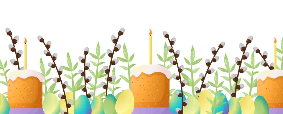 Easter vector background for the design and decoration of a happy Easter holiday Stock Illustration