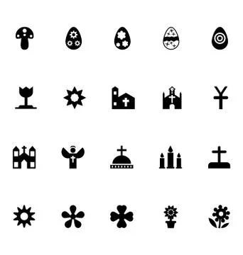 Easter Vector Icons Collection Stock Illustration