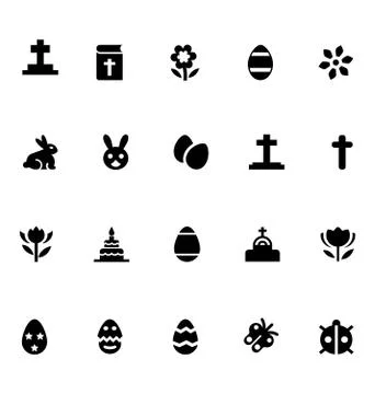 Easter Vector Icons Illustrazione stock