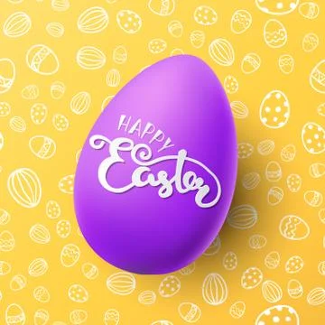 Easter vector illustration with egg Stock Illustration