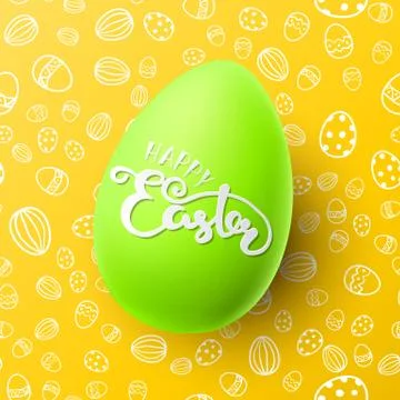 Easter vector illustration with egg Stock Illustration