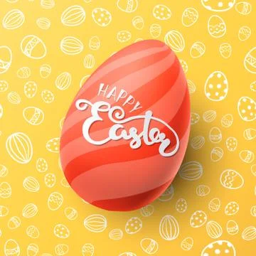 Easter vector illustration with egg Stock Illustration
