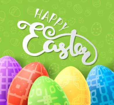 Easter vector illustration with egg Stock Illustration