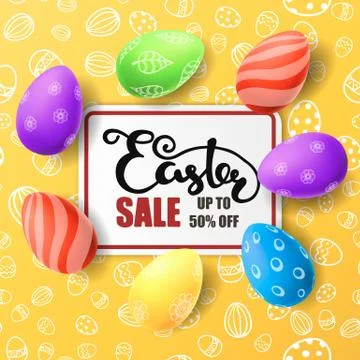 Easter vector illustration with egg Stock Illustration