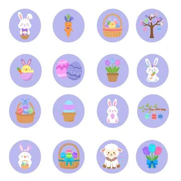 Easter vector illustration pack Stockillustratie