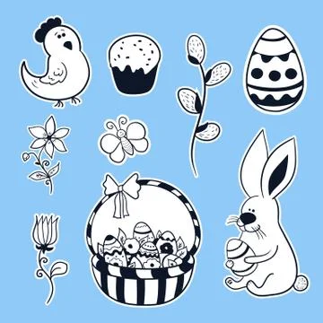 Easter vector set Stock Illustration