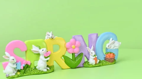 Easter video with the word spring Stock Footage 329169657