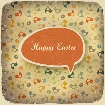 Easter vintage background. vector illustration. Stock Illustration
