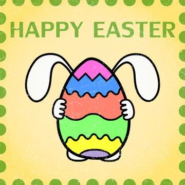 Easter vintage card. Stock Illustration