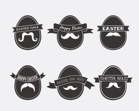 Easter vintage hipster eggs. Vector illustration. Stock-Illustration