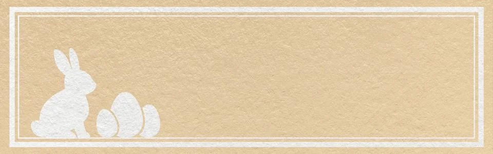 Easter website header banner with white bunny and eggs silhouette on light .. 스톡 사진