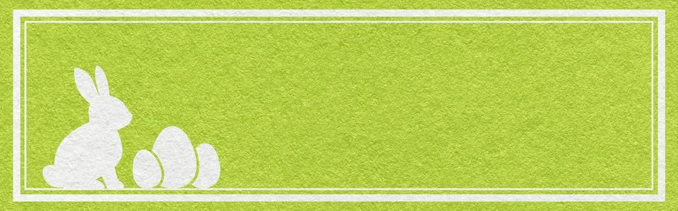 Easter website header banner with white bunny and eggs silhouette on bright.. 스톡 사진