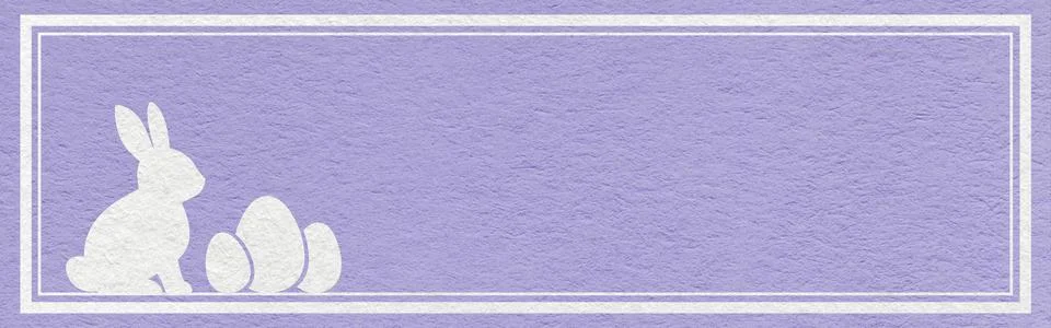 Easter website header banner with white bunny and eggs silhouette on light .. 스톡 사진
