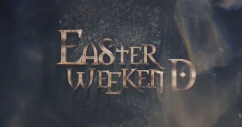 Easter Weekend Fantasy Title Design Vídeo Stock 125789644