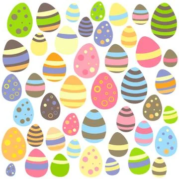 Easter white seamless texture with eggs 스톡 일러스트