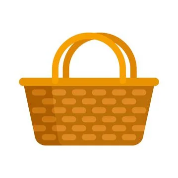 Easter wicker icon flat isolated vector Stock Illustration