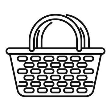 Easter wicker icon, outline style Stock Illustration