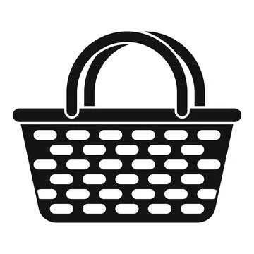 Easter wicker icon, simple style Stock Illustration