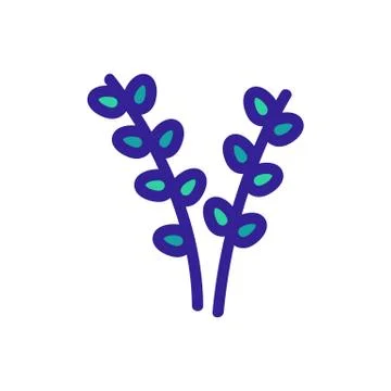 Easter willow icon vector. Isolated contour symbol illustration Illustration