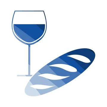 Easter Wine And Bread Icon Stock Illustration