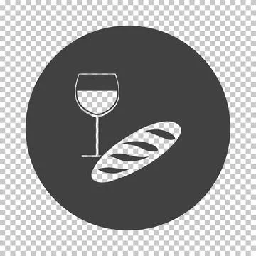 Easter Wine And Bread Icon Stock Illustration