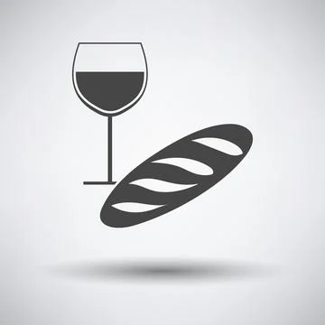 Easter Wine And Bread Icon 스톡 일러스트