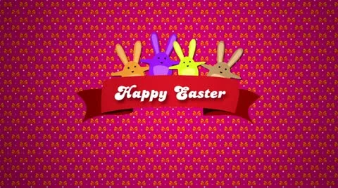 Easter Wish - Red Pattern Stock Footage 22038858