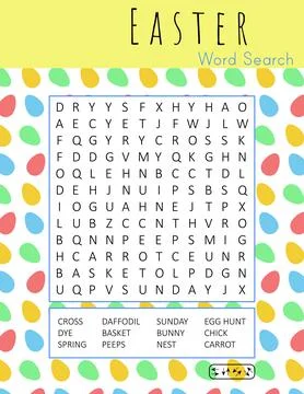 Easter word search puzzle. Stock Illustration