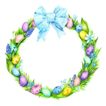 Easter wreath Stock Illustration