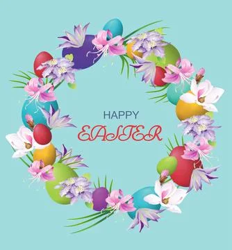 Easter wreath Stock Illustration