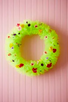Easter Wreath, Studio Shot Stock Photos