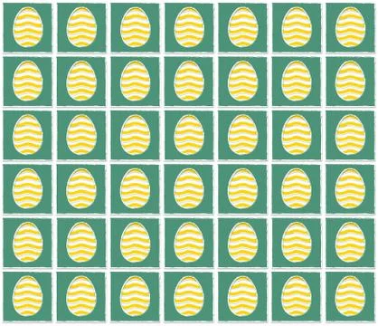 Easter yellow and green eggs pictograms Stockillustratie