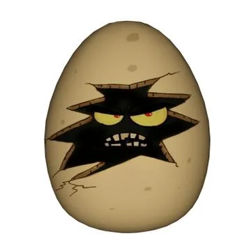 Easter yellow egg - 3D render Stock Illustration