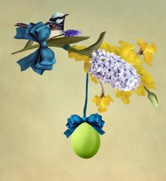 Easter yellow egg backdrop Stock Illustration