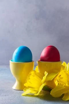 Easter yellow flowers Foto stock