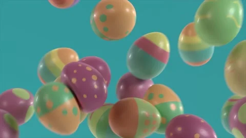 Eastereggs bouncing Stock Footage 237895473