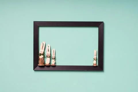 Easterly decorated frame leaving copy space Stock Photos