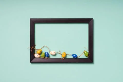 Easterly decorated frame leaving copy space Stock Photos