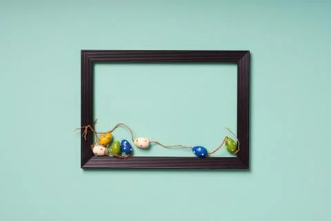 Easterly decorated frame leaving copy space Stock Photos