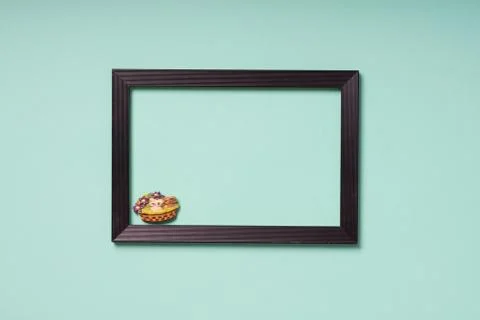 Easterly decorated frame leaving copy space Stock Photos