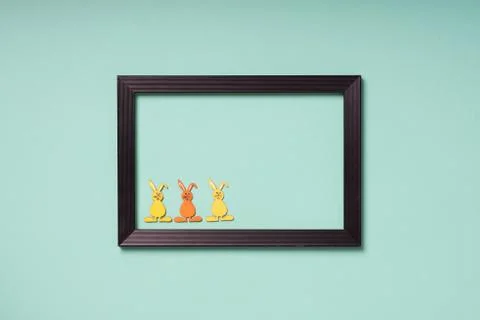 Easterly decorated frame leaving copy space Stock Photos