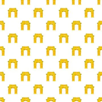 Eastern arch pattern, cartoon style Illustrazione stock