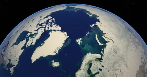 Eastern Arctic in December. High-angle circular tracking shot. Stock-Footage 58764052