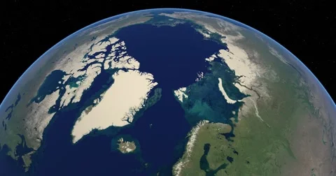 Eastern Arctic in June. High-angle circular tracking shot. Stock-Footage 65239282